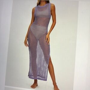 Beach Riot Holly Lavender Knit Coverup L